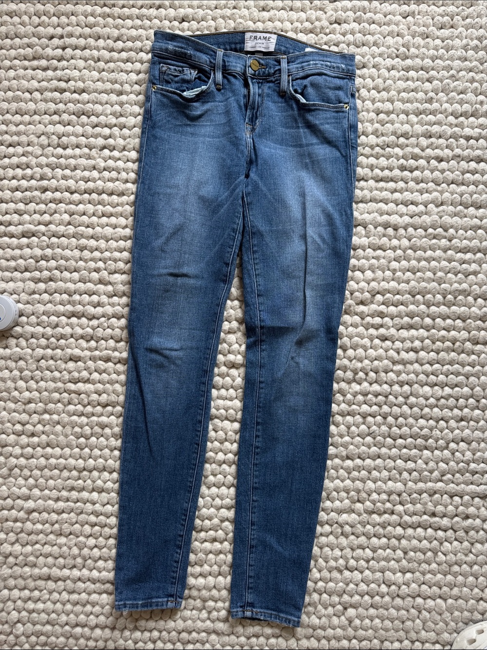 Frame Denim Women's Mid Blue Skinny Jeans